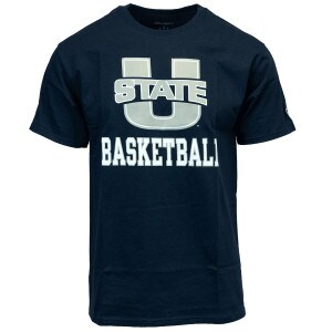 utah state champion basketball tshirt navy